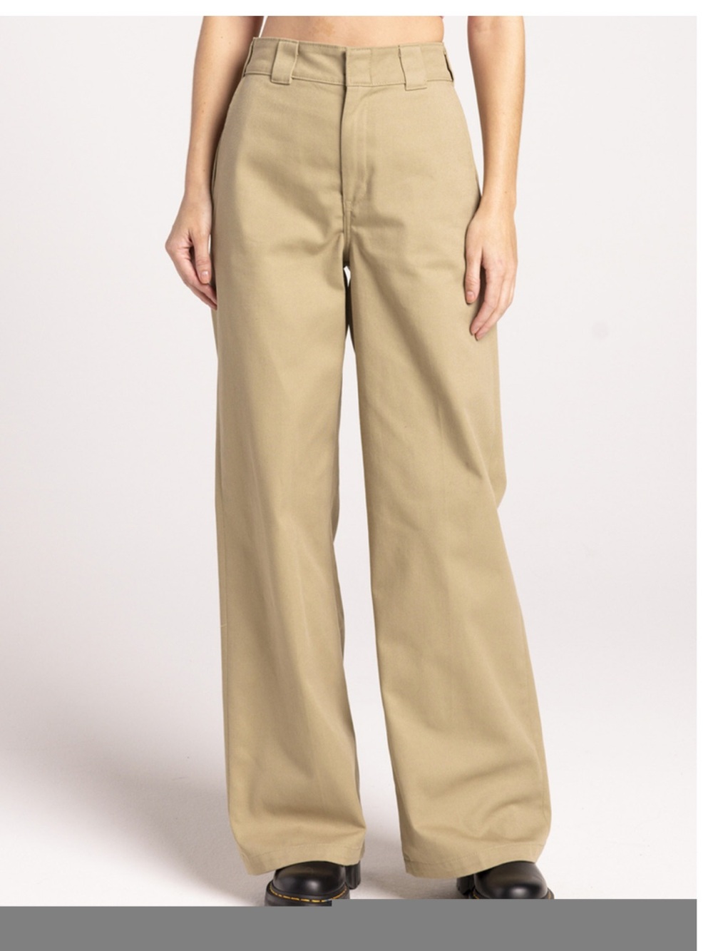 Wide leg high waist skate dickies beige, xs